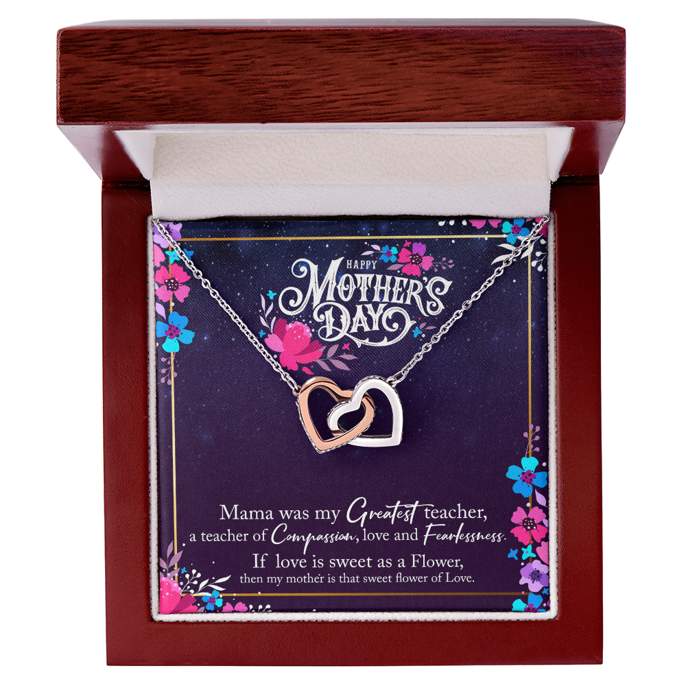Happy Mother's Day Gifts Ideas for Greatest Teacher, Floral Birthday Necklace From Daughter Son, Sentimental Message Card Gifts for Mom Mommy 2026