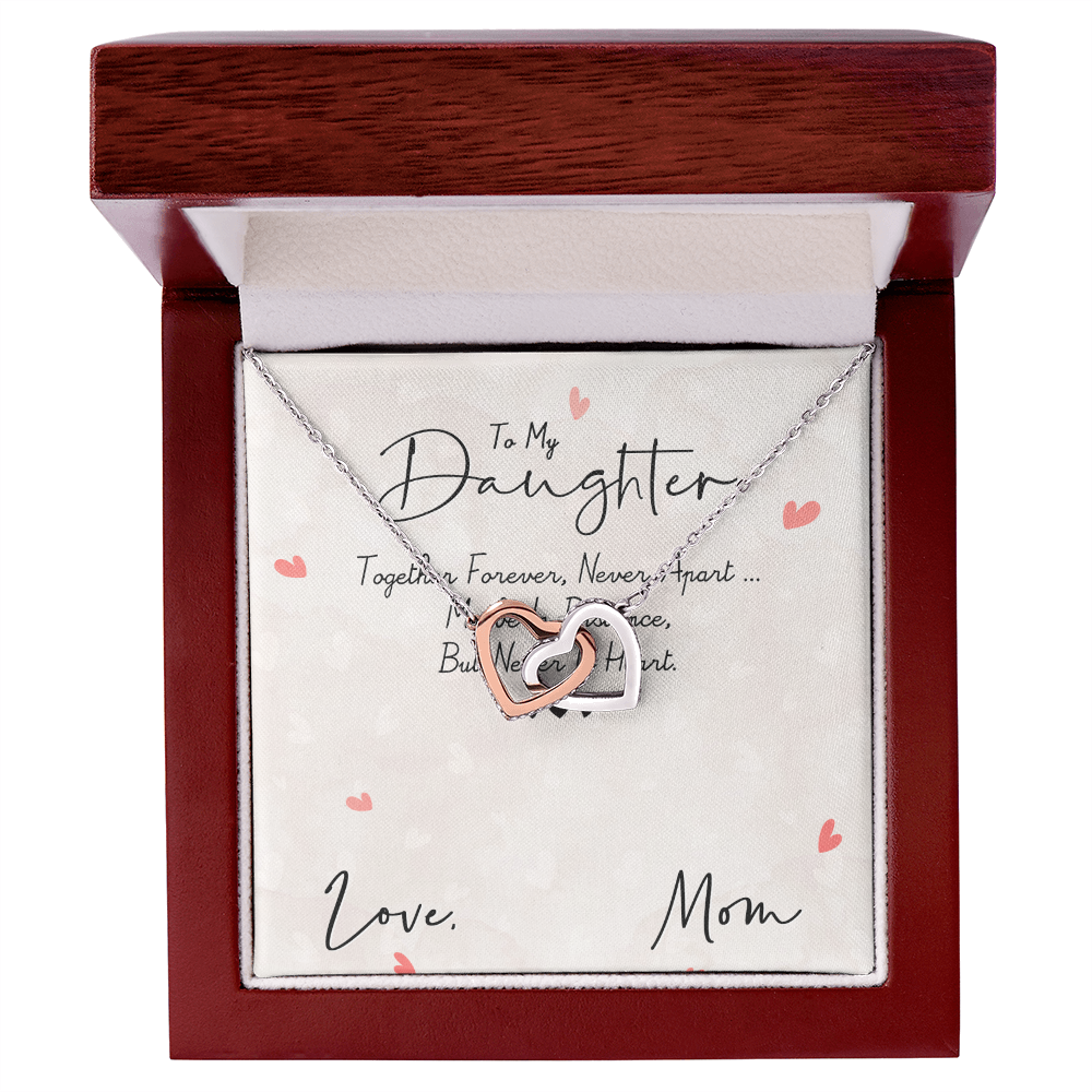 To My Daughter Necklace From Mom With Heartfelt Message & Elegant Box, Valentines Day Gifts For Daughter From Mother, Jewelry Gift From Mommy On Birthday, Graduation & Christmas Gifts Idea