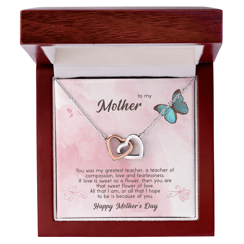 To My Loving Mom Necklace I Love You Mom Interlocking Hearts Necklace From Daughter Son Kids Mom's Birthday Gift Mother's Day Gift Jewelry with Message Card and Gift Box, Mother's Day Gift, Gifts for Women, Mom Birthday Gift Ideas