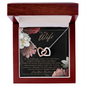 To My Wife Wedding Anniversary Gift -  To My Wife Necklace With Message Card - Anniversary Gift For Wife - To My Queen - Couple Necklace Set