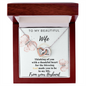 To My Wife Necklace With Message Card - wife gift from husband future husband - Anniversary Gift For Wife - Gift for Wife From Husband - To My Beautiful Wife - Love From Your Husband - White Gold Name Necklace