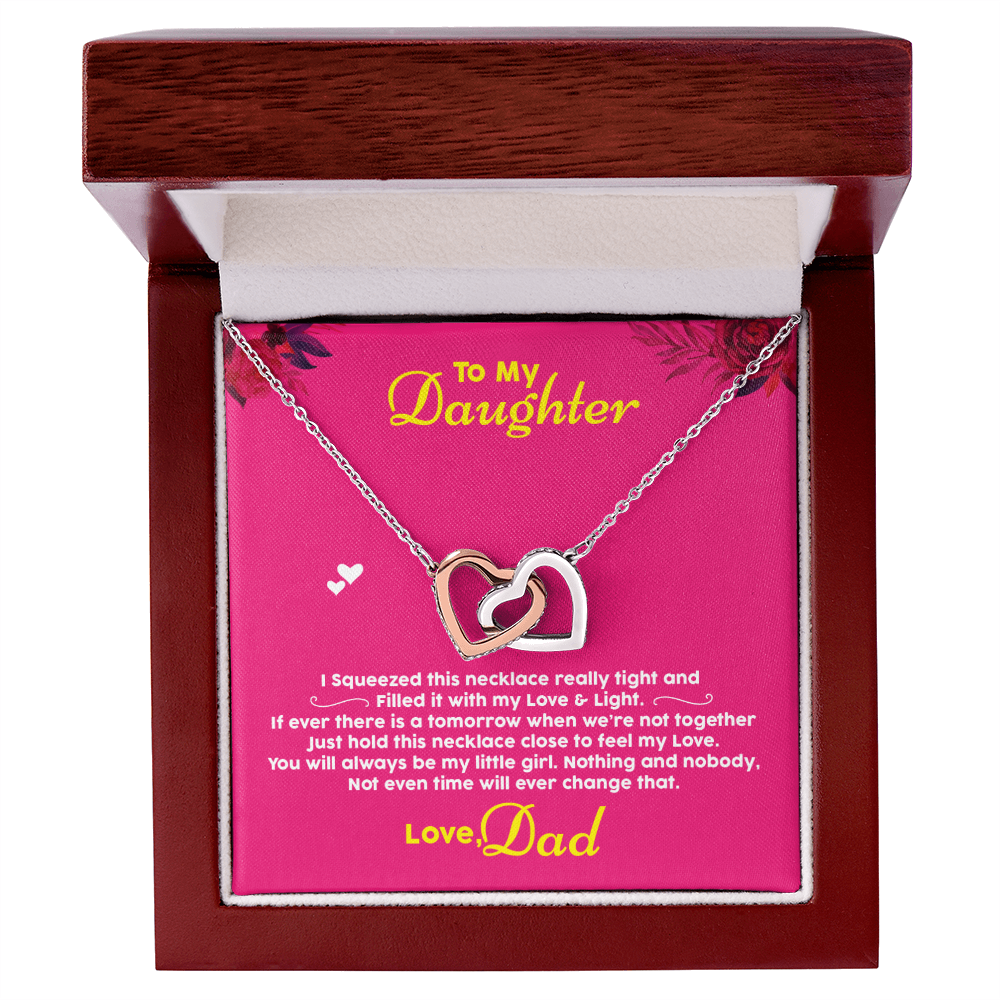 Daughter Gifts From Dad Father Daughter Necklace Birthday Graduation Christmas Jewelry For My Daughter with Message Card and Gift Box, Daughter Jewelry From Mama, Daughter Birthday Necklace Christmas Gifts