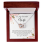 To My Beautiful Wife - Necklace - Love Your Husband - Love Necklace from Hubby - Best Gift from Husband - Wife Gift - Necklace design love - Diamond Necklace  For wife