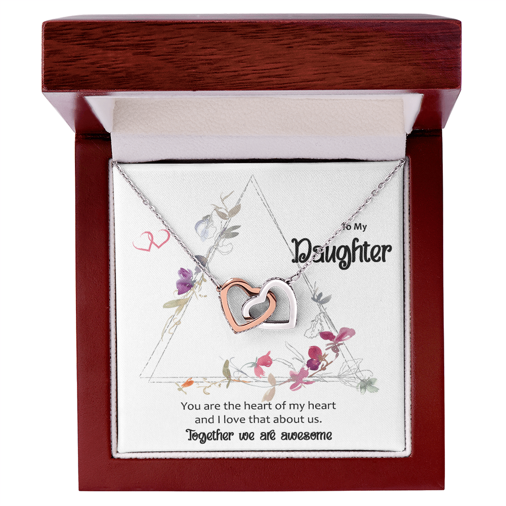 To My Daughter Meaningful Message Card Jewelry Box, Gift for Daughter's Birthday Graduation, Thoughtful for Her from Mom, Birthday Necklace
