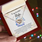 To My Beautiful Wife - You And Me Forever Everyday - Love Necklace  for wife - Diamond Necklace for wifey - Romantic message card for soulmate - Necklace for soulmate