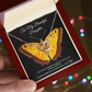 To My Daughter Meaningful Message Card Jewelry Box, Gift for Daughter's Birthday Graduation, Thoughtful for Her from Mom, Elegant Necklaces with Sentimental Message