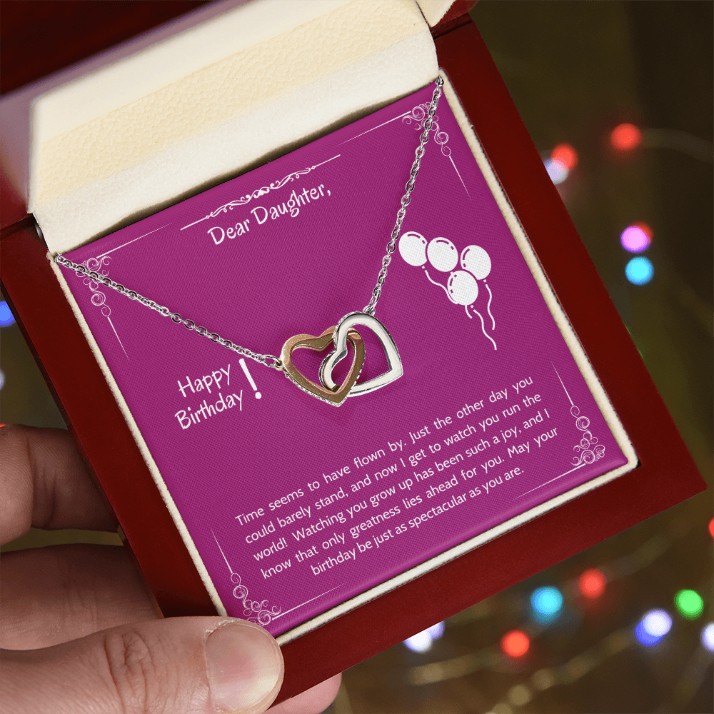 Dear Daughter Happy Birthday Gifts, Daughter Gifts From Mom & Dad, Gifts For Daughter From Dad, Daughter Pendant Necklaces, Daughter Jewelry From Mommy And Daddy, Daughter Necklace Birthday Christmas Gifts