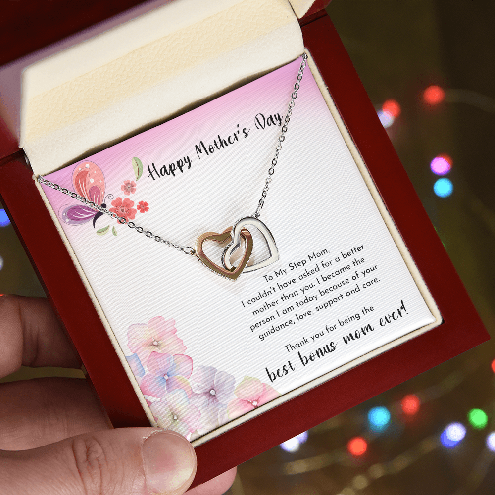Happy Mother's Day Gift for Mom Necklace, Daughter to Mom Jewelry, Heart Necklace for Mother, Gift from Daughter Son, Birthday Christmas Gifts With Heartfelt Message