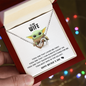 To My Wife - Yoda Best Wife In the Galaxy - To My Queen - To My Wife Necklace Anniversary Gift For Wife - Love knot Pendant Necklace - To My Wife Necklace - Valentines Day Gifts For Wife