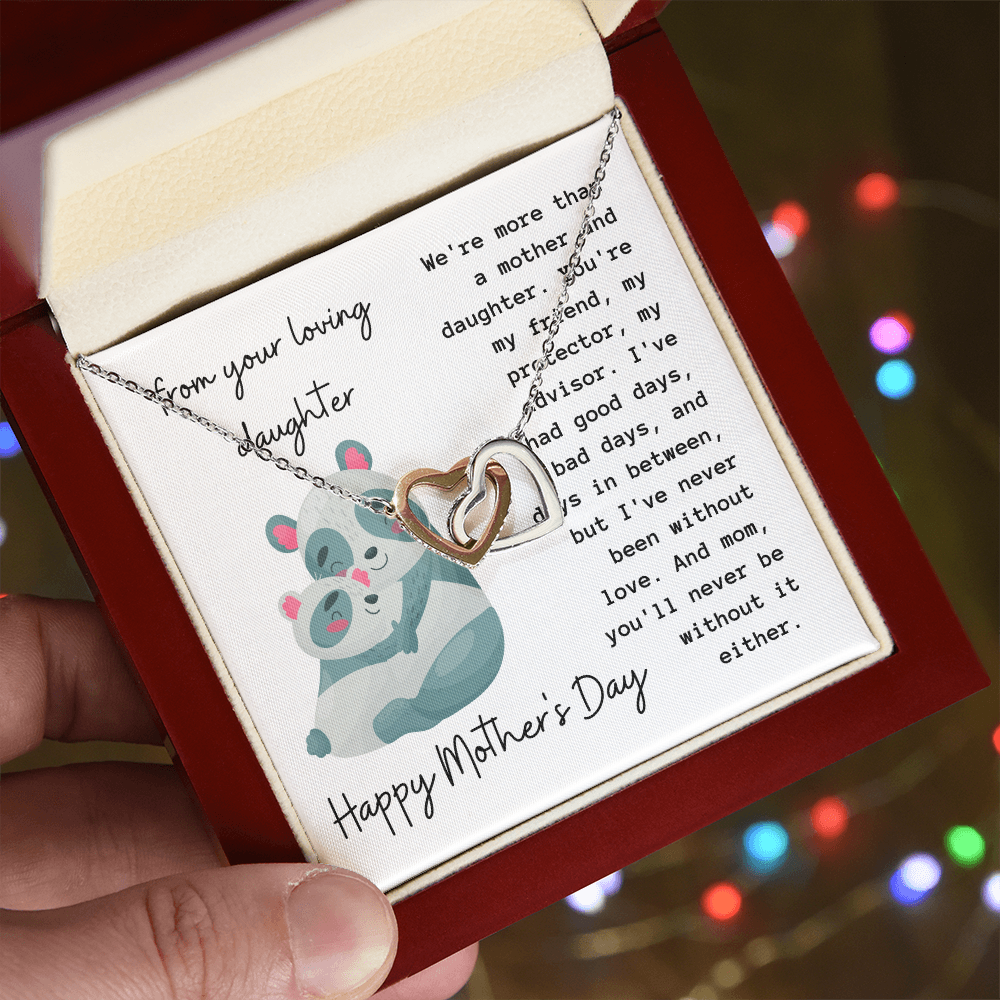 Happy Mother's Day Necklace, Best Gift for Mom from Daughter, Elegant Jewelry for Mother, Keepsake Gift Idea for Mommy, Jewelry for Mom, Birthday Christmas Gifts With Heartfelt Message