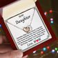 Daughter Gifts from Mom, Valentines Gifts for Daughter Kids Teen Girls, Heart Pendant to My Daughter Necklace from Daddy, Christmas Easter Basket Stuffers Graduation Birthday Gifts for Teenage Girls