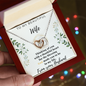 To My Beautiful Wife - Love From Your Husband - Gift for Wife From Husband - Love Design Necklace - Diamond Necklace for Soulmate - Best Gift for Mother's Day