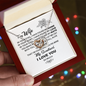 To My Wife - Heart Pendant Necklace - To My Wife Necklace With Message Card - Anniversary Gift For Wife - To My Wife Necklace - Valentines Day Gifts For Wife - Necklace with love message for wife