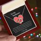 To My Wife Necklace - Romantic Gift for Wife - White Gold Pendant - My Soulmate - I Love You - Necklace - Valentine's day gift ,Gift for her him ,Anniversary gift - Necklace with love message for wife - Gift For Her