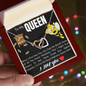 To My Wife Necklace Anniversary Gift For Wife - Birthday Gift For Wife - To My Queen - Forever Love Necklace - To My Queen bee - Gift For Wife - Necklace For Wife - I  love you