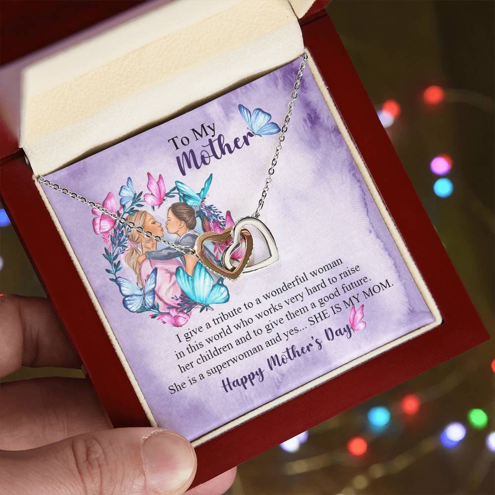 Happy Mother's Day Necklace, Best Gift for Mom, Elegant Jewelry for Mother, Keepsake Gift Idea for Mommy, Jewelry for Mom, Birthday Christmas Gifts With Heartfelt Message