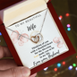 To My Wife Necklace With Message Card - wife gift from husband future husband - Anniversary Gift For Wife - Gift for Wife From Husband - To My Beautiful Wife - Love From Your Husband - White Gold Name Necklace