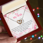 To My Wife Mother's Day Necklace - Happy Mother's Day - White Gold Pendant - Anniversary Jewelry for Her - Romantic message card for her - Birthday Gift for her - Anniversary Gift
