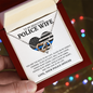 Best police wife Gift - To My Police Wife - Keys To My Cuff - wife Necklace  - Love Knot Necklace for My Police Wife - Alluring Beauty Necklace for police wife