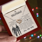 The Love Knot Necklace for Your Shieldmaiden Wife - to My Wife Necklace With Message Card - Wife Gift From Husband Future Husband - Romantic Gift for Wife - White Gold Pendant