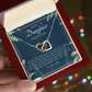 To My Daughter Necklace Gift from Mom, Beautiful Jewelry Box Birthday Graduation Christmas Gift for Daughter, Inspirational Message Card, Elegant Necklaces with Sentimental Message