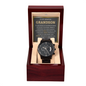 To My Grandson Black Chronograph Watch From Grandma or Grandpa, Gift for Grandson, Birthday Gift for Grandson, Christmas Gift for Grandson, The Perfect Birthday Present for Your Grandson, Wedding Gifts