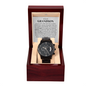 To Our Grandson Gift Black Chronograph Watch, Grandson Gift from Grandma or Grandpa, Grandparents to Grandson Gift, Grandson Christmas Gift Ideas, Birthday Cards For Men, Wedding Gift, We Love You