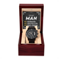To My Man Black Chronograph Watch, Boyfriend Valentines Day Gift, Mens Watch for Fiance, Men Gifts for Him, Gift For Boyfriend, Husband Gift, Boyfriend Watch, Boyfriend Jewelry, Anniversary Birthday Christmas Jewelry for Men
