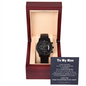 To My Man Black Chronograph Watch, Gift For Him, Gift for Man, Men's Gift, Gift for Husband, Watches for Men