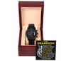 To My Grandson Openwork Skeleton Black Chronograph Watch, Gift for Grandson, Motivational Graduation, Birthday, Christmas, Wedding Gift, Birthday Gifts From Grandma, Grandson Christmas Gift From Grandfather