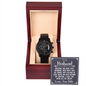 To My Husband Black Chronograph Watch, Love Your Wife, Gift for Husband Men's Watch, Birthday Gift, Wedding Anniversary Gift, From Wife To Husband Husband Gift, Christmas Gifts Idea