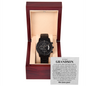To Our Grandson Gift Black Chronograph Watch, Grandson Gift from Grandma or Grandpa, Grandparents to Grandson Gift, Grandson Christmas Gift Ideas, Birthday Cards For Men, Wedding Gift, We Love You
