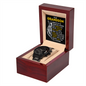 To My Grandson Openwork Skeleton Black Chronograph Watch, Gift for Grandson, Motivational Graduation, Birthday, Christmas, Wedding Gift, Birthday Gifts From Grandma, Grandson Christmas Gift From Grandfather