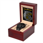 To My Bonus Grandson Black Chronograph Watch, Gift for Grandson-in-Law, Motivational Graduation, Birthday, Christmas, Wedding Gift, Grandparents to Grandson Gift, Grandson Christmas Gift Ideas, Birthday Cards For Men, We Love You