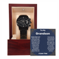 To Our Grandson Gift Black Chronograph Watch, Grandson Gift from Grandma or Grandpa, Grandparents to Grandson Gift, Grandson Christmas Gift Ideas, Birthday Cards For Men, Wedding Gift, The Perfect Birthday Present for Your Grandson