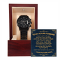 To My Future Husband Black Chronograph Watch, Your Future Wife, Fiance Anniversary Wedding Gift, Christmas Birthday Gift for Fiance, Engagement Gift, Birthday Gifts, Valentine's Day Gift, Christmas Gift Ideas, Romantic Gift, Unique Husband Gifts