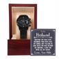 To My Husband Black Chronograph Watch, Love Your Wife, Gift for Husband Men's Watch, Birthday Gift, Wedding Anniversary Gift, From Wife To Husband Husband Gift, Christmas Gifts Idea