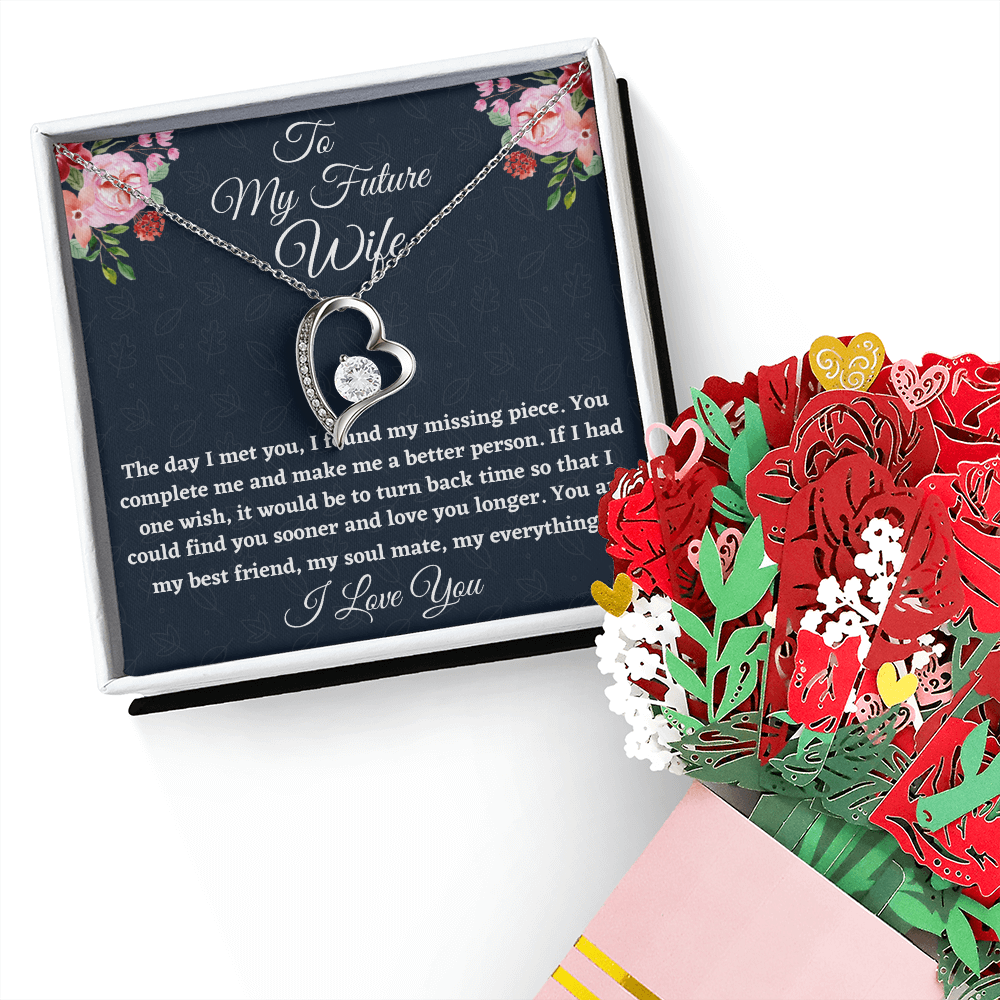 To My Future Wife, Perfect Pair Necklace, Appreciation Gift, Christmas Gift, I Love You, Perfect Fiancé Gift, Bride to be, Fiance, Fiancee Valentine's Day, Anniversary Gift, Soulmate Birthday Gift Ideas, Romantic Gifts for Her