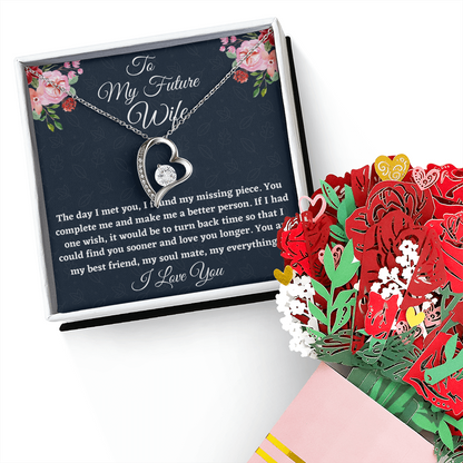 To My Future Wife, Perfect Pair Necklace, Appreciation Gift, Christmas Gift, I Love You, Perfect Fiancé Gift, Bride to be, Fiance, Fiancee Valentine's Day, Anniversary Gift, Soulmate Birthday Gift Ideas, Romantic Gifts for Her