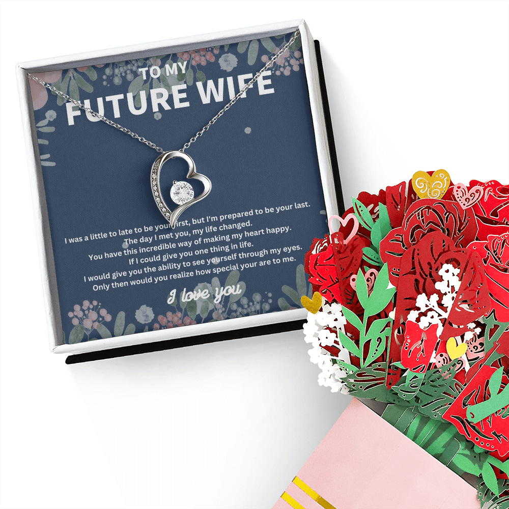 To My Wife Necklace from Husband- Birthday Gifts for Wife, To My Soulmate Necklace for Women, Girlfriend Necklace, Gift for Wife Anniversary, To My Future Wife Necklace, Christmas, Valentines, Wedding Anniversary Romantic Gifts for Her