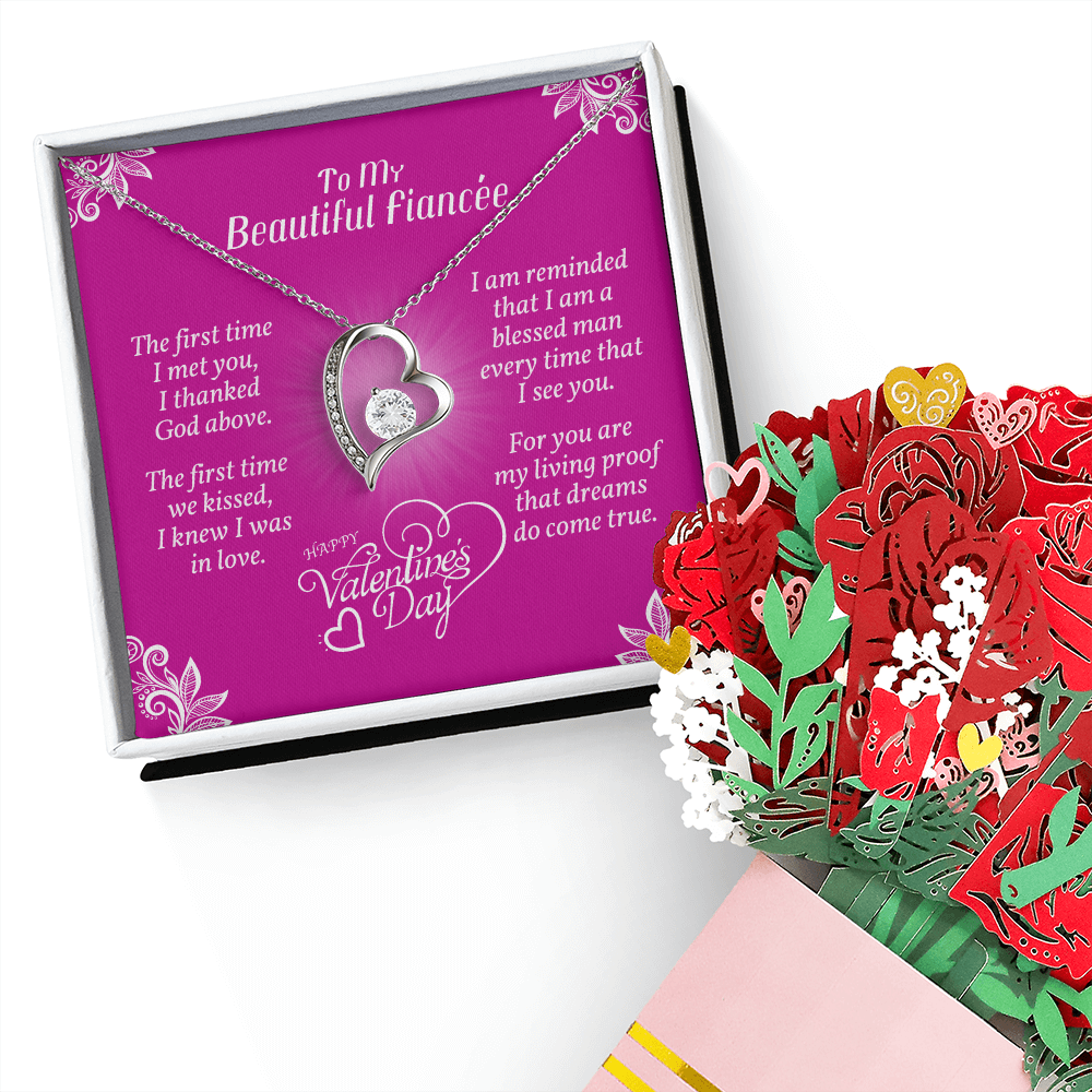 To My Future Wife Necklace With Heartfelt Message & Elegant Box, Valentines Gifts For Her, Sentimental Jewelry Gift For Bride to be, Fiance, Soulmate On Birthday, Anniversary Present For Wife, I Love You Always & Forever
