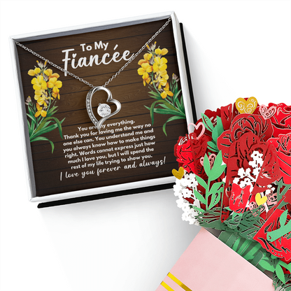 To My Future Wife Necklace, Promise Necklace For Her, Fiance Gifts For Her, Birthday Gifts For Future Wife With Message Card, To My Soulmate Necklace For Women, Romantic Jewelry With Message Card, Gift Box, Anniversary and Christmas