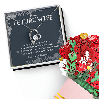 To My Beautiful Future Wife Necklace, Thoughtful Fiancé Gift for Her, A Heartfelt Gift That Will Make Her Heart Melt, Gift for Wife Anniversary, To My Future Wife Necklace, Christmas, Valentines, Wedding Anniversary Romantic Gifts for Her