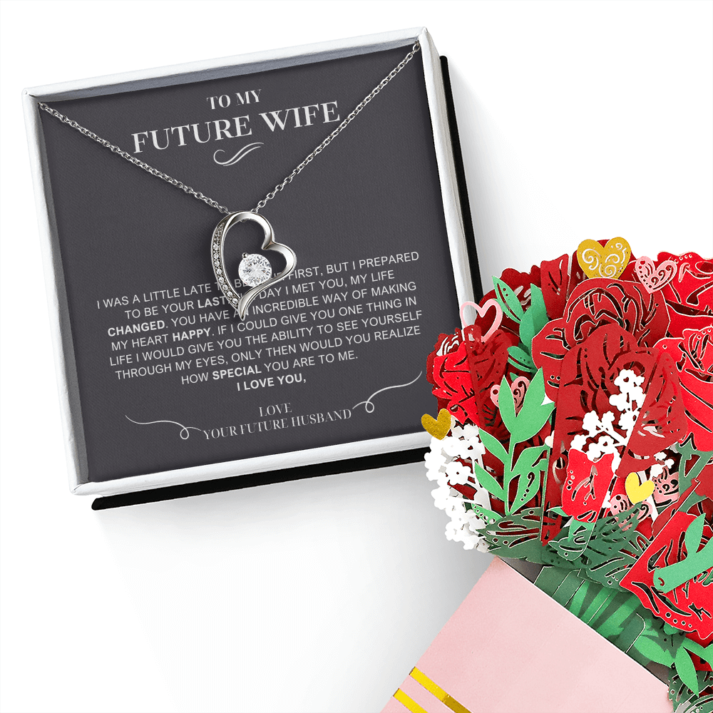 To My Future Wife Necklace, Engagement Gift For Future Wife, Gift for Future Wife on Anniversary, Bride to be, Fiance, Fiancee Valentine's Day, Anniversary Gift, Soulmate Birthday Gift Ideas, Romantic Gifts for Her