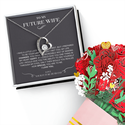 To My Future Wife Necklace, Engagement Gift For Future Wife, Gift for Future Wife on Anniversary, Bride to be, Fiance, Fiancee Valentine's Day, Anniversary Gift, Soulmate Birthday Gift Ideas, Romantic Gifts for Her
