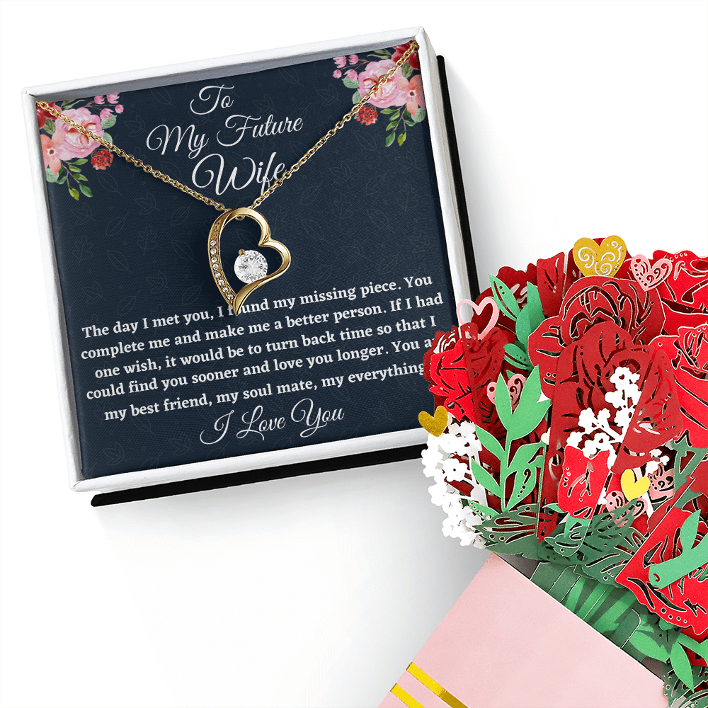 To My Future Wife, Perfect Pair Necklace, Appreciation Gift, Christmas Gift, I Love You, Perfect Fiancé Gift, Bride to be, Fiance, Fiancee Valentine's Day, Anniversary Gift, Soulmate Birthday Gift Ideas, Romantic Gifts for Her