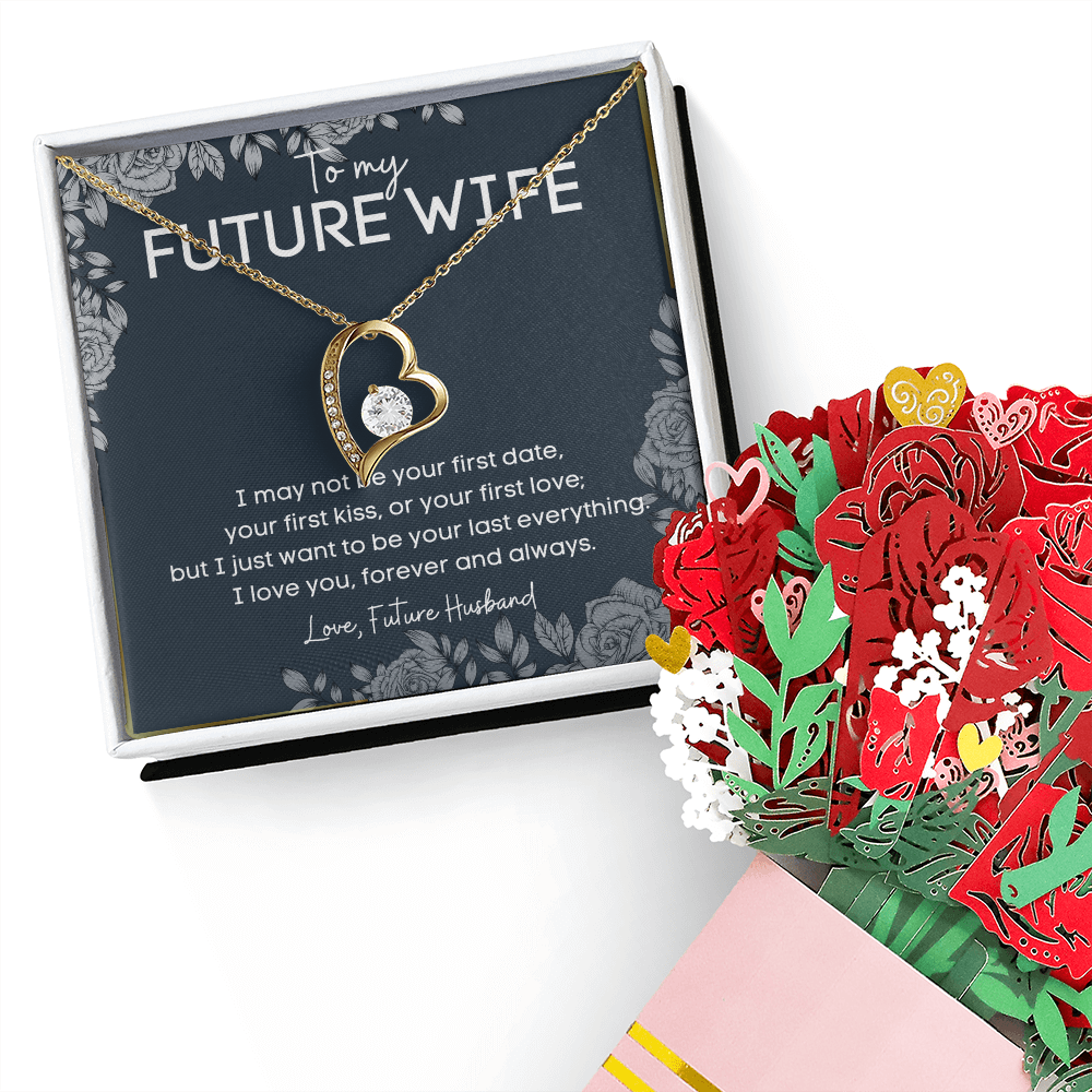 To My Beautiful Future Wife Necklace, Thoughtful Fiancé Gift for Her, A Heartfelt Gift That Will Make Her Heart Melt, Gift for Wife Anniversary, To My Future Wife Necklace, Christmas, Valentines, Wedding Anniversary Romantic Gifts for Her