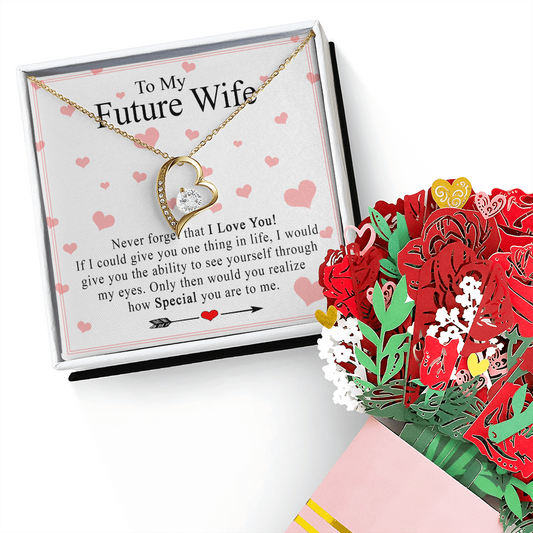 To My Wife Necklace from Husband, To My Soulmate Necklace for Women, Gift for Wife Anniversary, To My Future Wife Necklace, Christmas, Valentines, Wedding Anniversary Romantic Gifts for Her