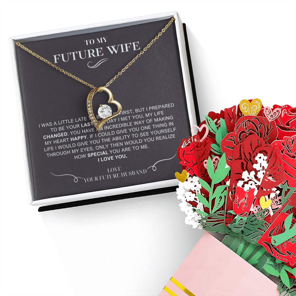 To My Future Wife Necklace, Engagement Gift For Future Wife, Gift for Future Wife on Anniversary, Bride to be, Fiance, Fiancee Valentine's Day, Anniversary Gift, Soulmate Birthday Gift Ideas, Romantic Gifts for Her