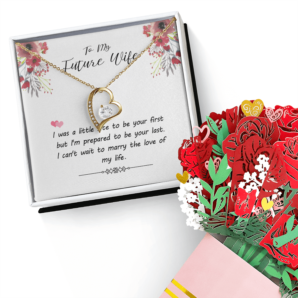 To My Future Wife Necklace With Heartfelt Message & Elegant Box - Valentines Gifts For Her, Sentimental Jewelry Gift For Bride-to-be, Fiance, Soulmate On Birthday, Anniversary